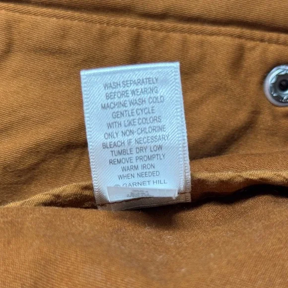 Garnet Hill‎ Jacket Womens Organic Cotton Utility Full Zip Snap Button Brown 18 - Picture 9 of 13